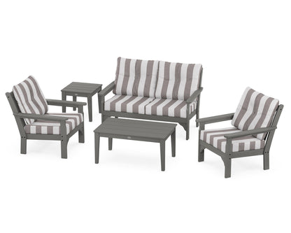 Vineyard 5 Piece Deep Seating Set - Slate Grey