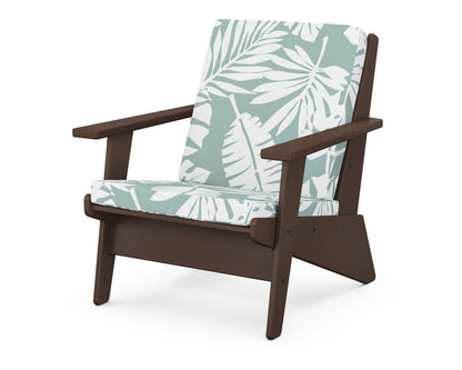 POLYWOOD® Riviera Modern Lounge Chair in Mahogany / Leaf Glacier Spa