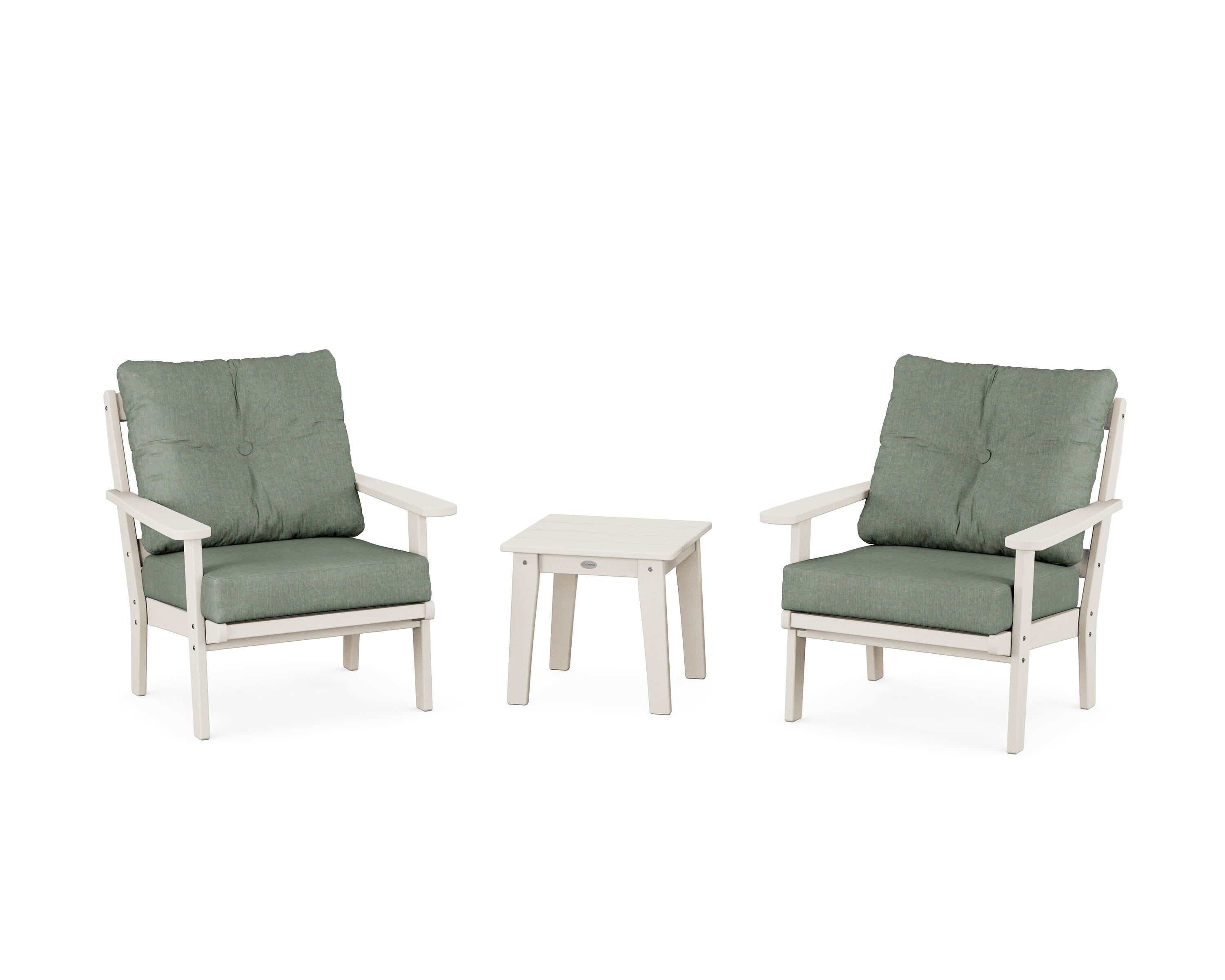 POLYWOOD® Mission 3-Piece Deep Seating Set in Sand / Cast Sage