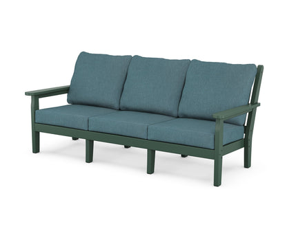 POLYWOOD® Chippendale Deep Seating Sofa in Green / Ocean Teal