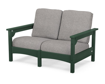 POLYWOOD® Club Loveseat in Green / Grey Mist