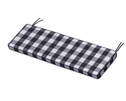 Martha Stewart by POLYWOOD® Chinoiserie Bench Seat Cushion in Buffalo Plaid Navy