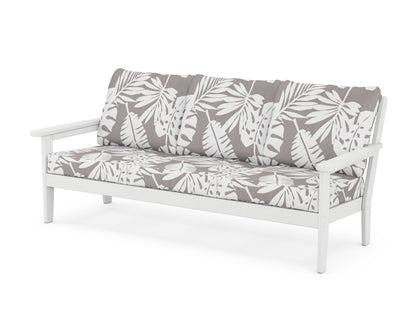 Country Living Cottage Deep Seating Sofa in White / Leaf Grey Mist