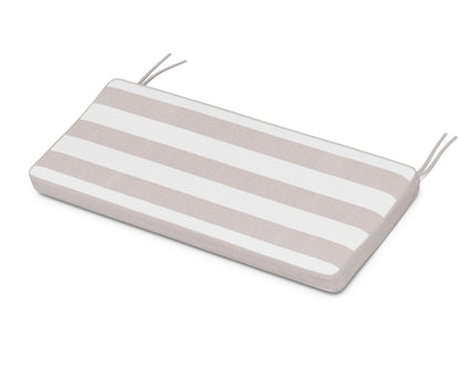 Martha Stewart by POLYWOOD® Chinoiserie Bench Seat Cushion in Cabana Stripe Dune Burlap