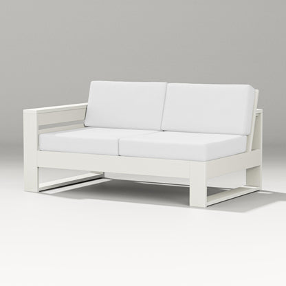 PW Designer Series Latitude Modular Left Arm Loveseat in Vintage White / Natural
