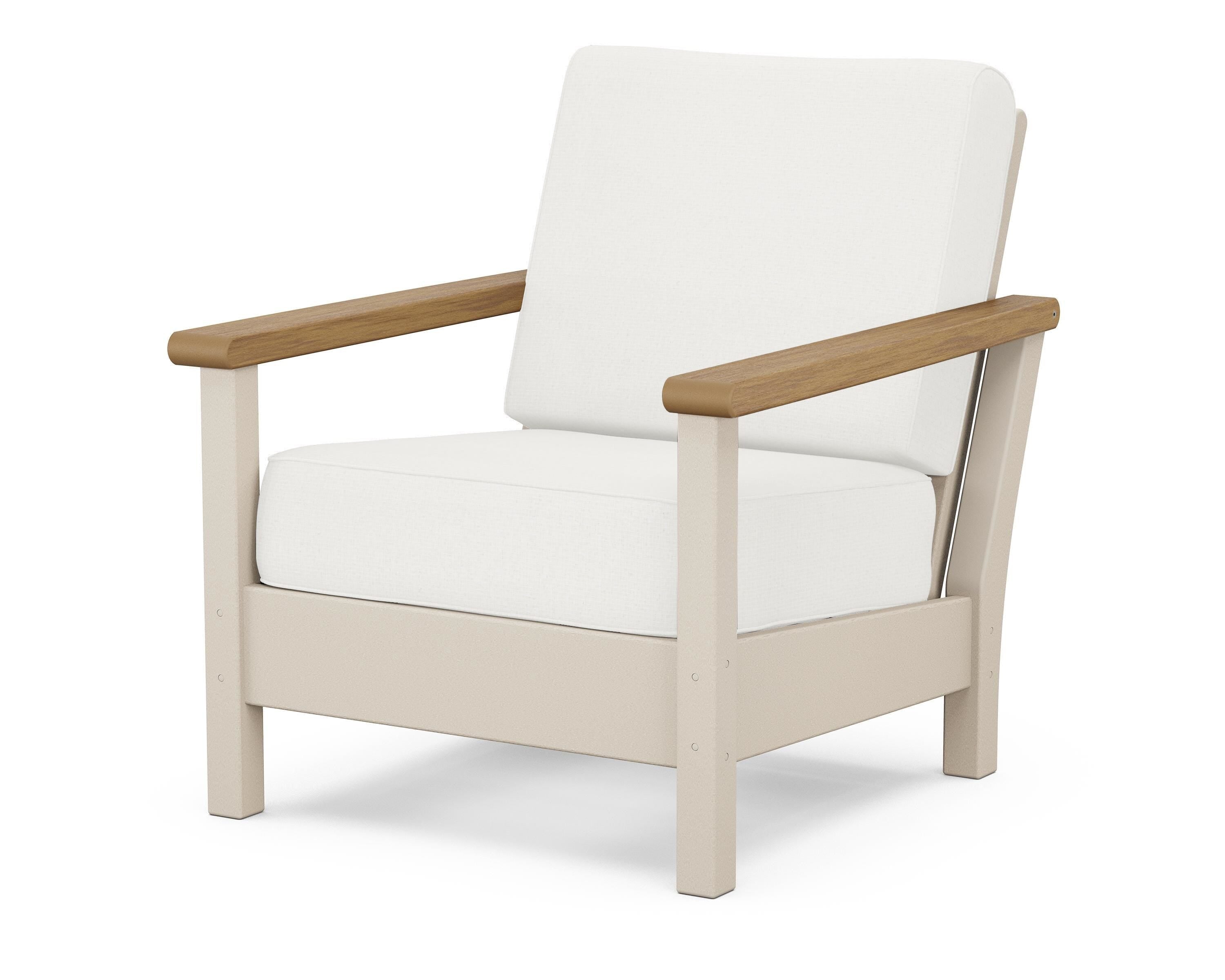POLYWOOD® Harbour Deep Seating Chair in Sand / Natural / Natural Linen