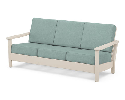 POLYWOOD® Harbour Deep Seating Sofa in Sand / Glacier Spa