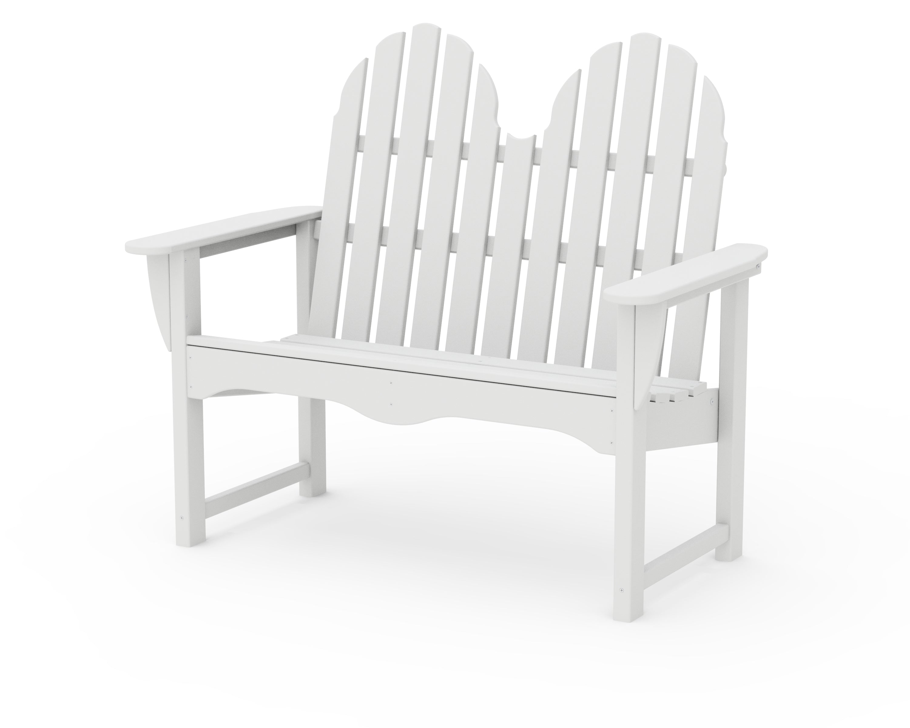 POLYWOOD® Classic Adirondack 48" Bench in White