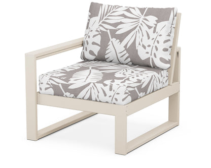 POLYWOOD® EDGE Modular Left Arm Chair in Sand / Leaf Grey Mist