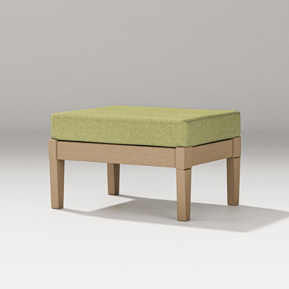 PW Designer Series Estate Lounge Ottoman in Vintage Sahara / Chartreuse Boucle