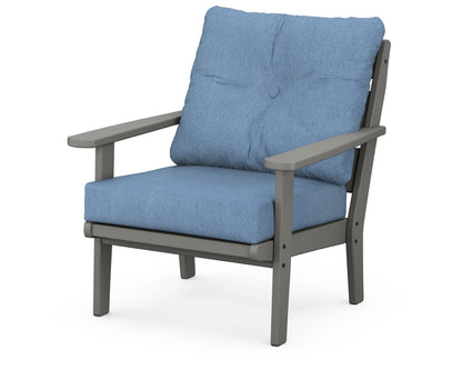 POLYWOOD® Lakeside Deep Seating Chair in Slate Grey / Sky Blue