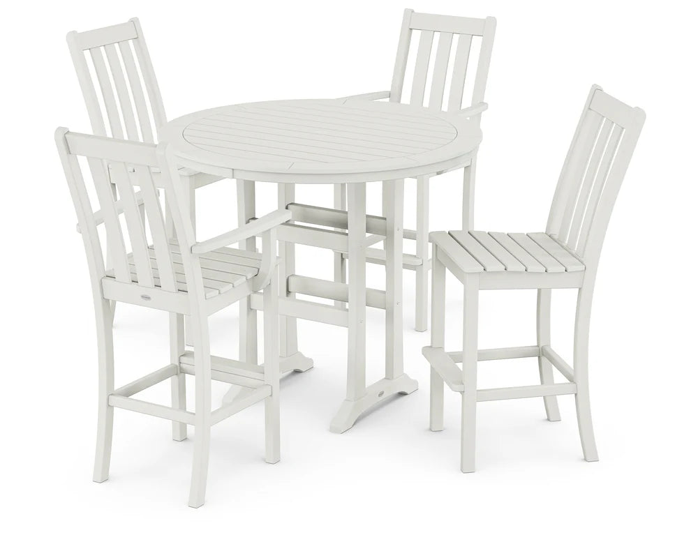 Vineyard 5-Piece Nautical Trestle Bar Set