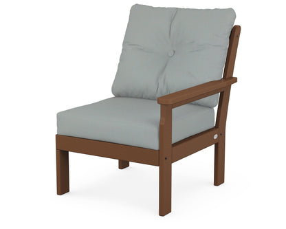 POLYWOOD® Vineyard Modular Right Arm Chair in Teak / Spa