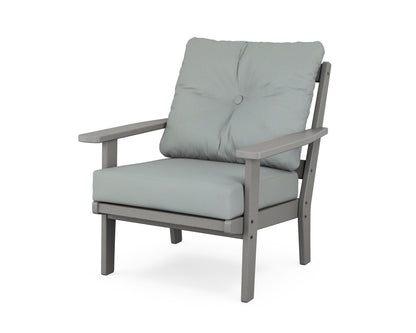 POLYWOOD® Prairie Deep Seating Chair in Slate Grey / Spa