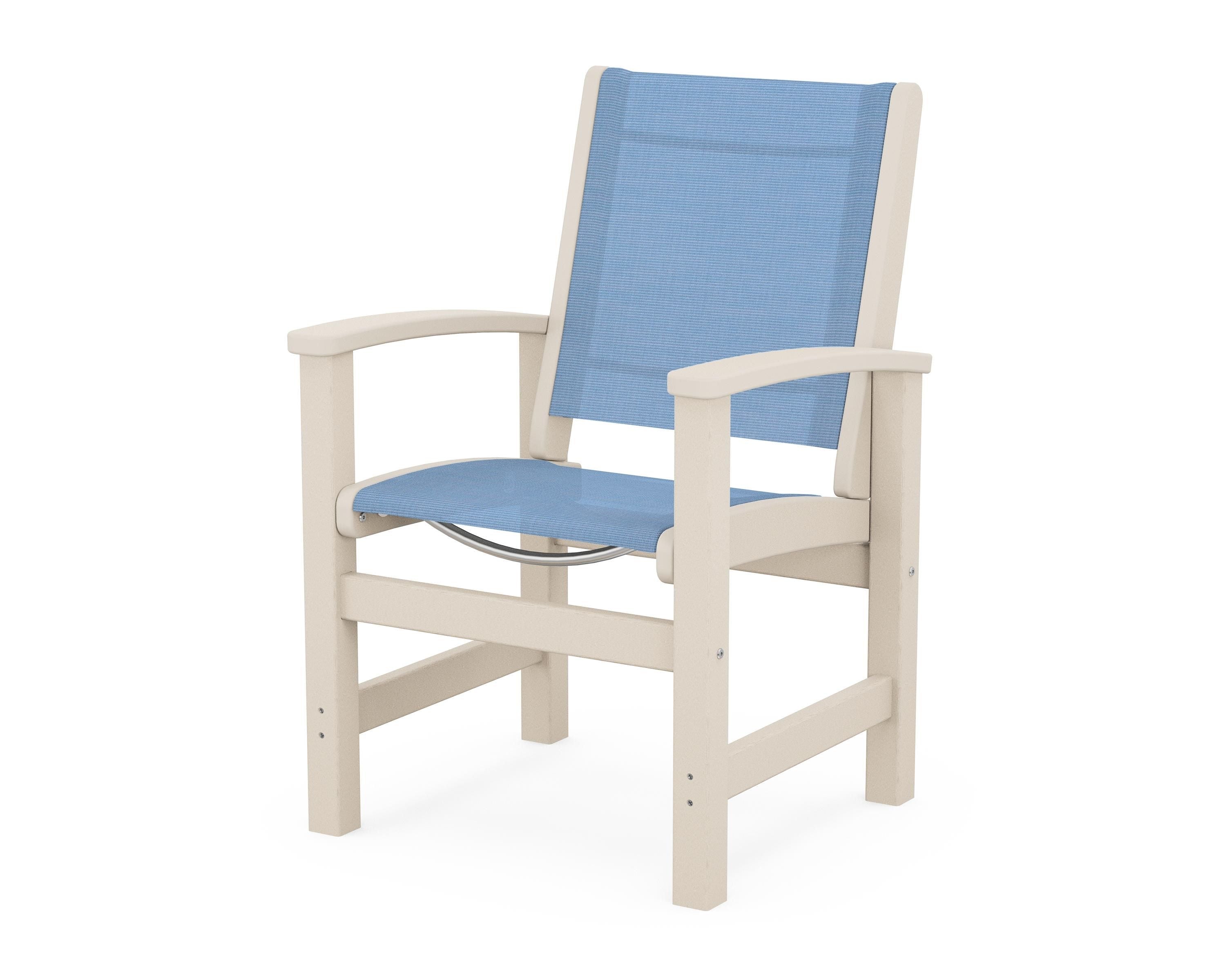 POLYWOOD® Coastal Dining Chair in Sand / Poolside Sling