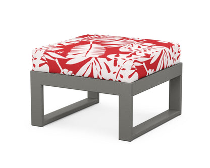 Unbranded Modular Ottoman - Modern in Slate Grey / Leaf Crimson
