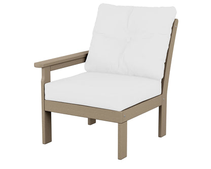 POLYWOOD® Vineyard Modular Left Arm Chair in Vintage Sahara / Natural