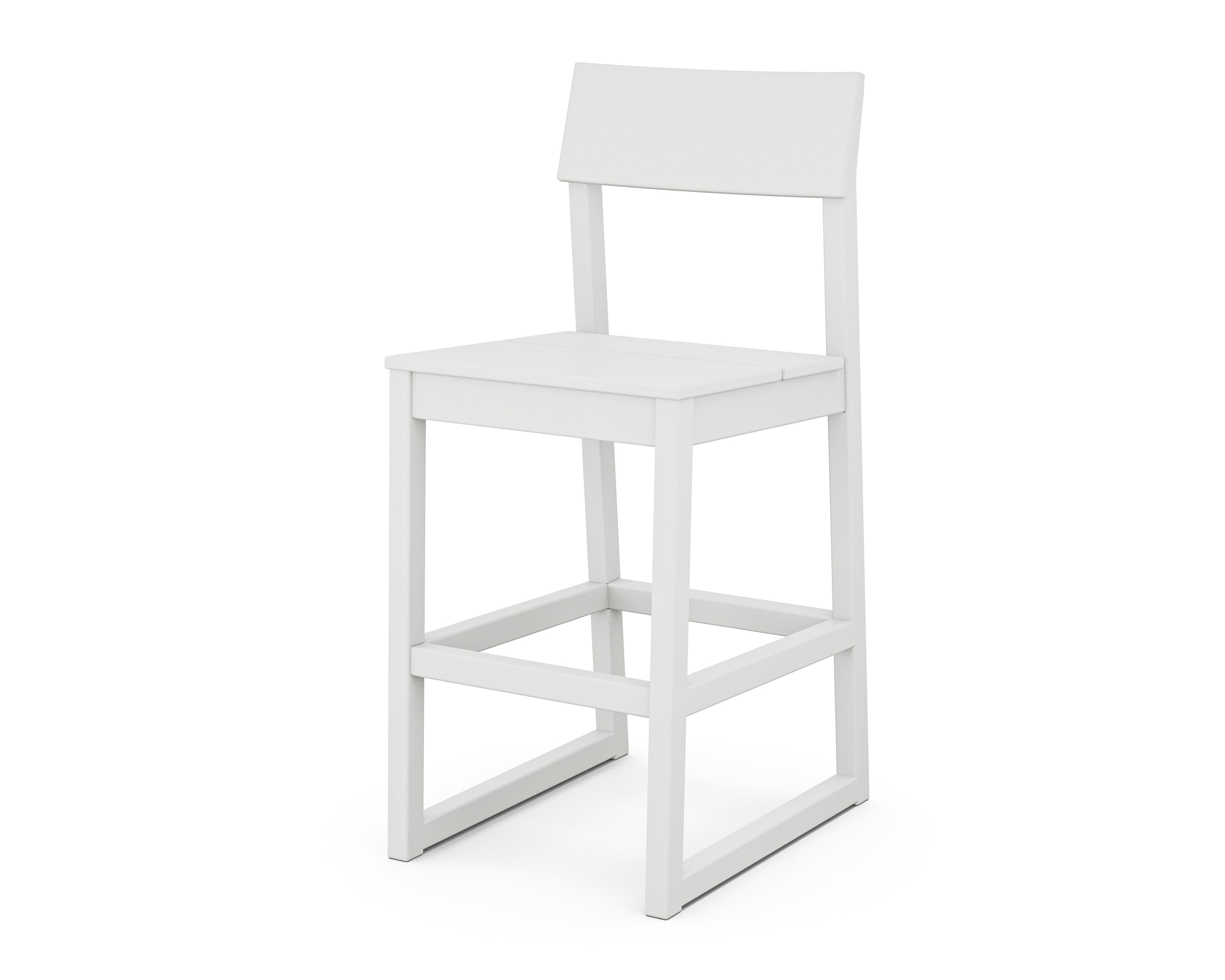 POLYWOOD® EDGE Bar Side Chair in White