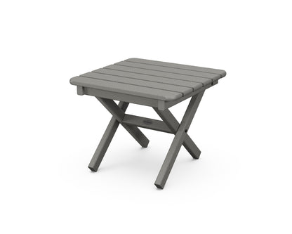 POLYWOOD® Square 18" Folding Side Table in Slate Grey