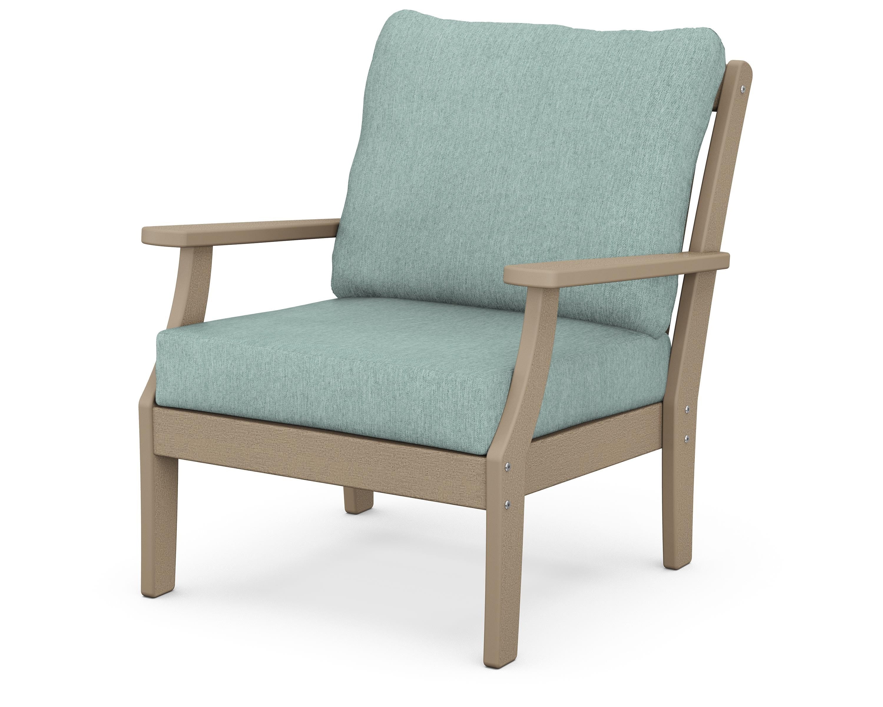 POLYWOOD® Braxton Deep Seating Chair in Vintage Sahara / Glacier Spa