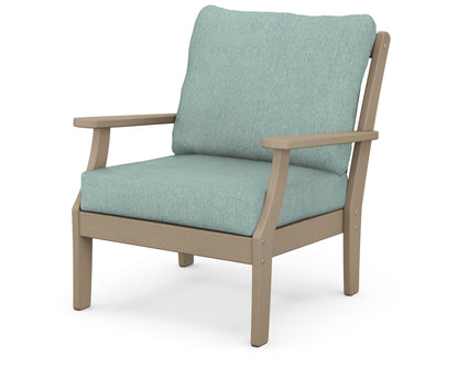 POLYWOOD® Braxton Deep Seating Chair in Vintage Sahara / Glacier Spa