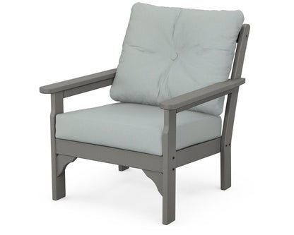 POLYWOOD® Vineyard Deep Seating Chair in Slate Grey / Spa