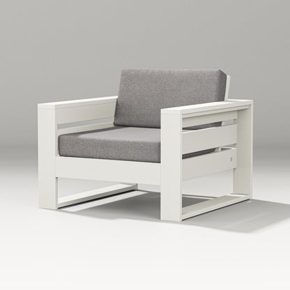 PW Designer Series Latitude Lounge Chair in Vintage White / Grey Mist