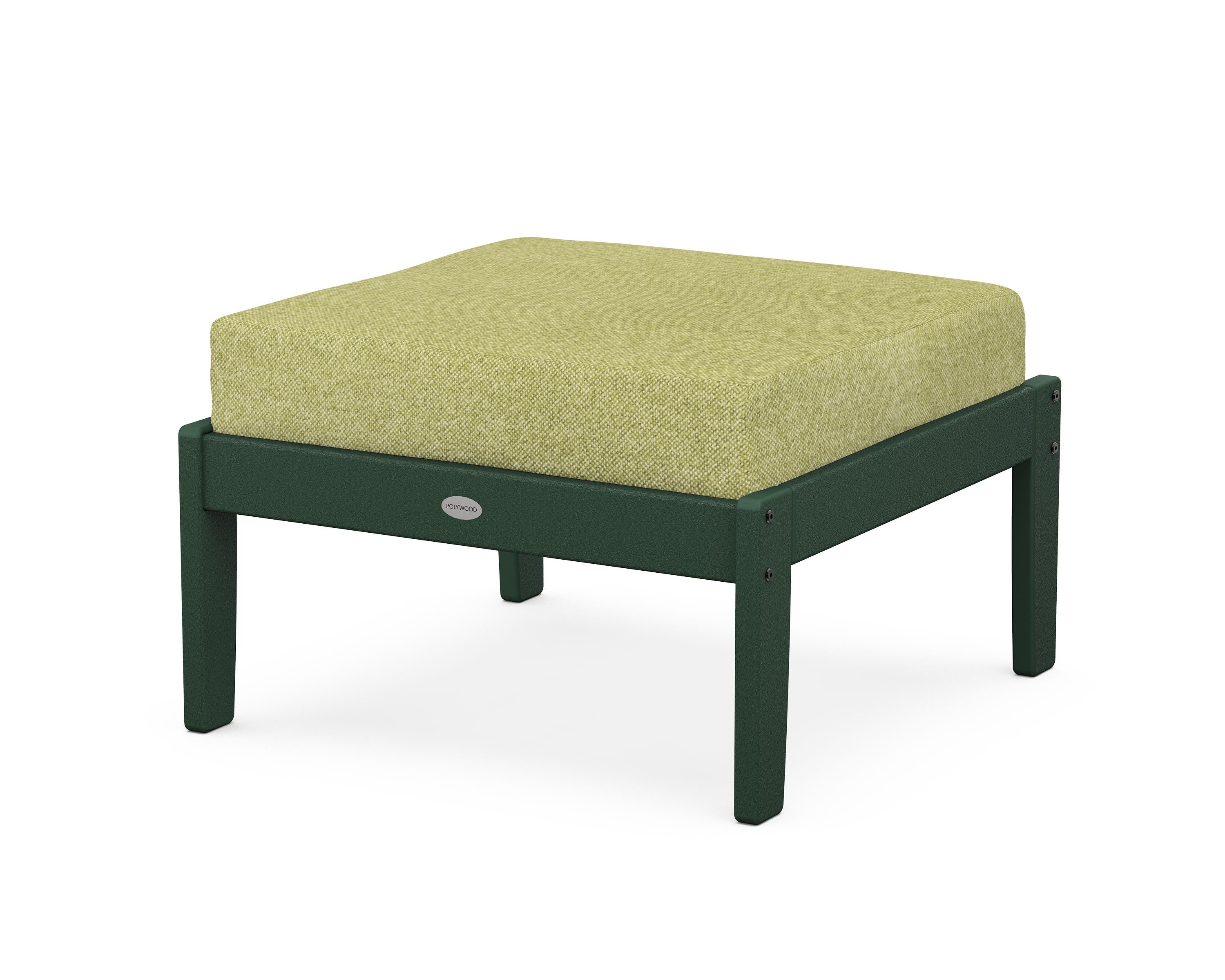 POLYWOOD® Braxton Deep Seating Ottoman in Green / Chartreuse Boucle
