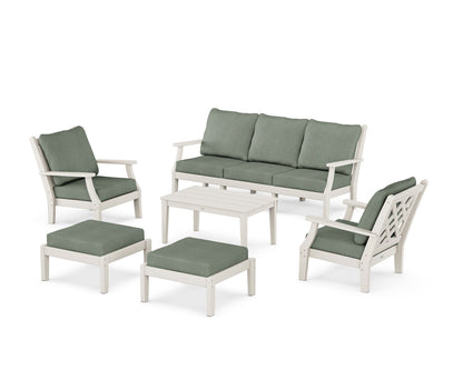 Country Living Wovendale 6-Piece Lounge Sofa Set in Sand / Cast Sage