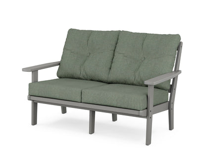 POLYWOOD® Prairie Deep Seating Loveseat in Slate Grey / Cast Sage