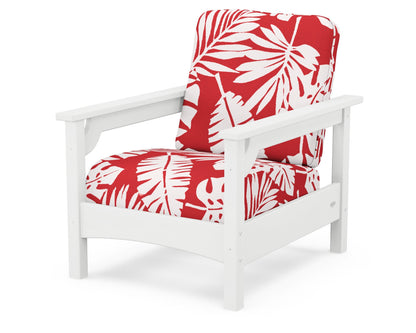 POLYWOOD® Club Chair in White / Leaf Crimson