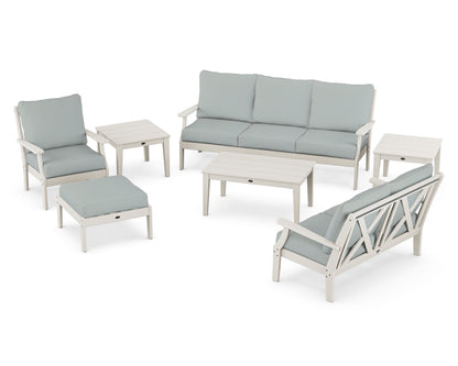 POLYWOOD® Braxton 7-Piece Deep Seating Set in Sand / Spa