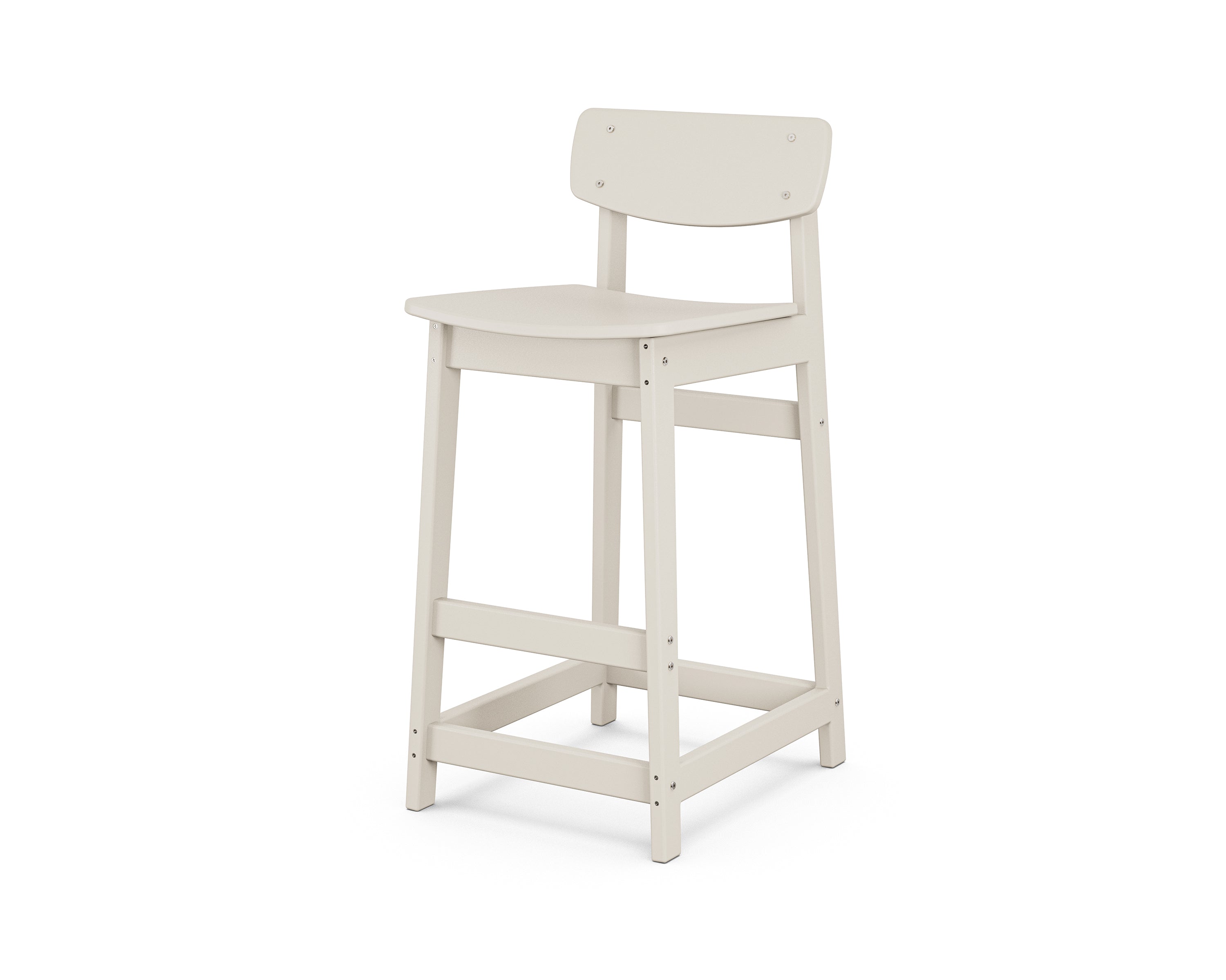 POLYWOOD® Modern Studio Urban Lowback Bar Chair in Sand