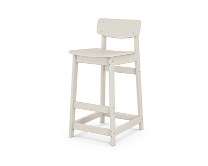 POLYWOOD® Modern Studio Urban Lowback Bar Chair in Sand