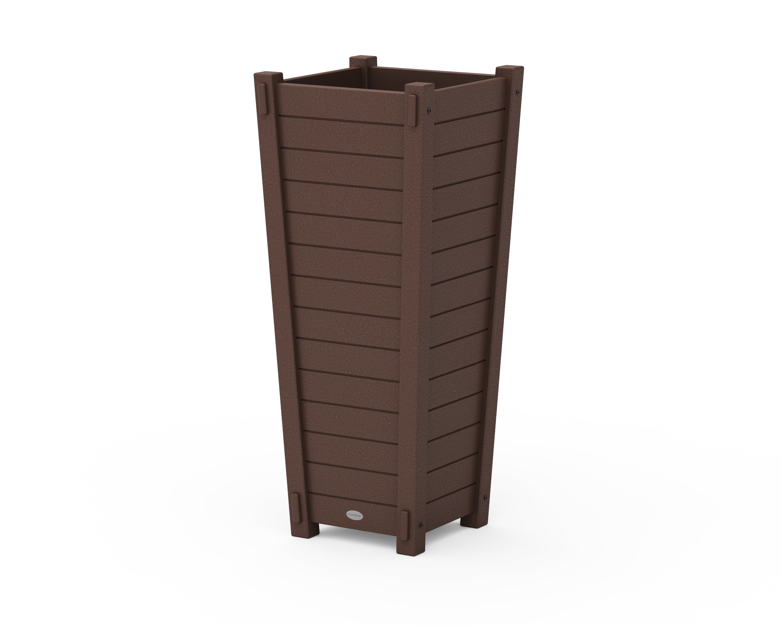 POLYWOOD® Nautical Tapered Square Tall Planter Box in Mahogany