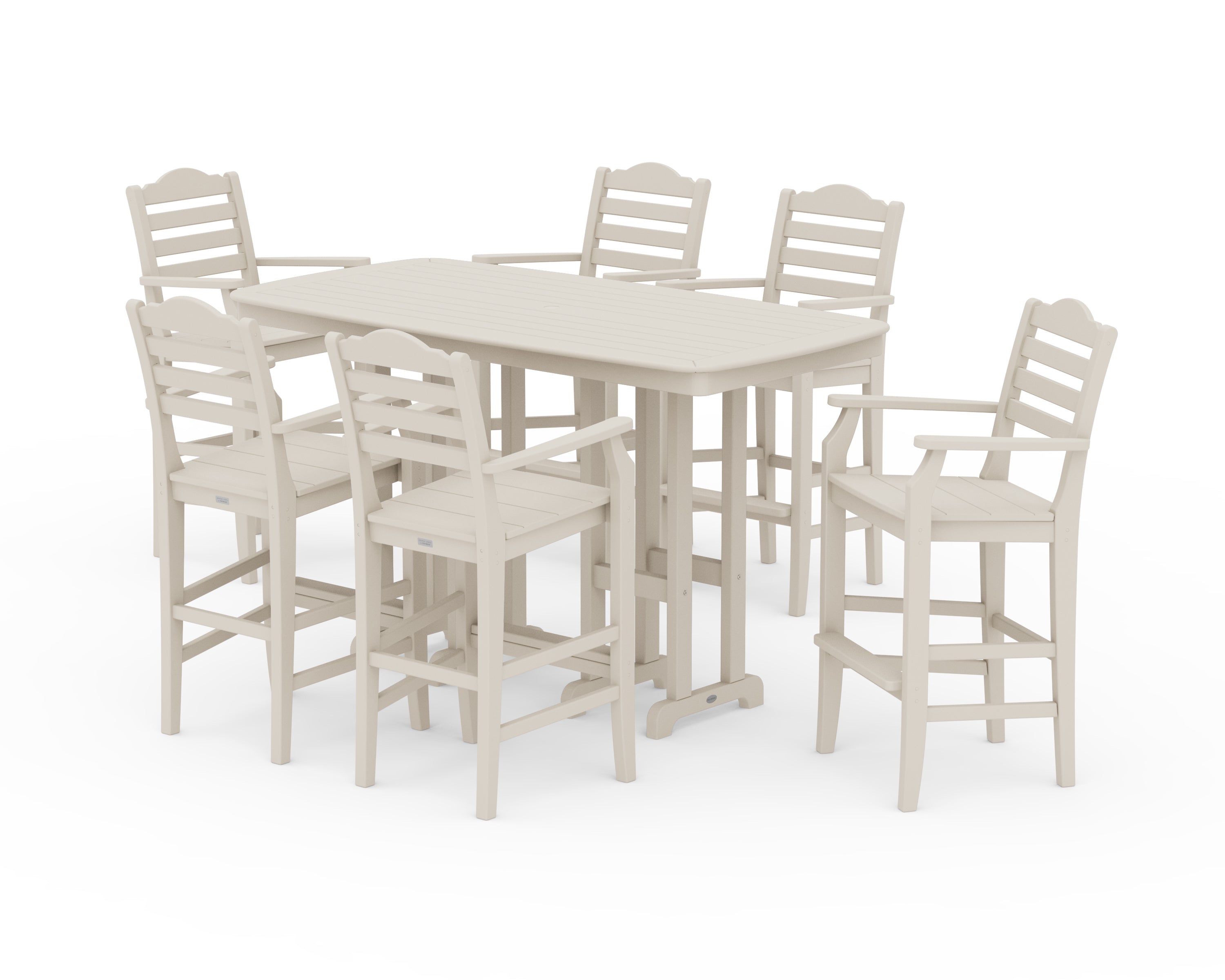 Draper James™ by  POLYWOOD® Savannah Arm Chair 7-Piece Bar Set in Sand