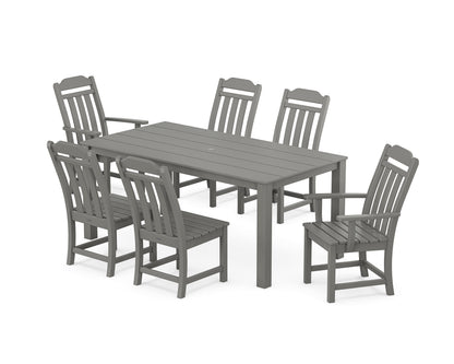 Country Living Cottage 7-Piece Parsons Dining Set in Slate Grey