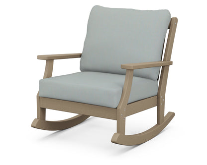 POLYWOOD® Braxton Deep Seating Rocking Chair in Vintage Sahara / Spa