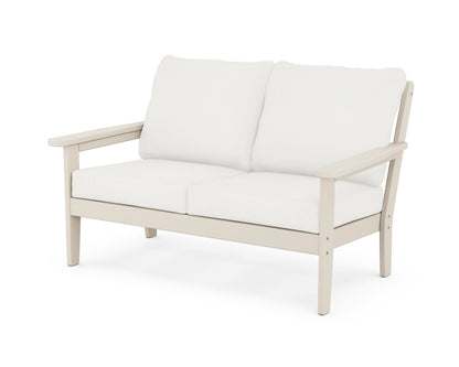 Country Living Cottage Deep Seating Loveseat in Sand / Natural Linen