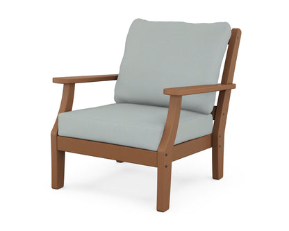 Martha Stewart by POLYWOOD® Chinoiserie Deep Seating Chair in Teak / Spa