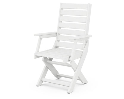 POLYWOOD® Captain Folding Dining Chair in White