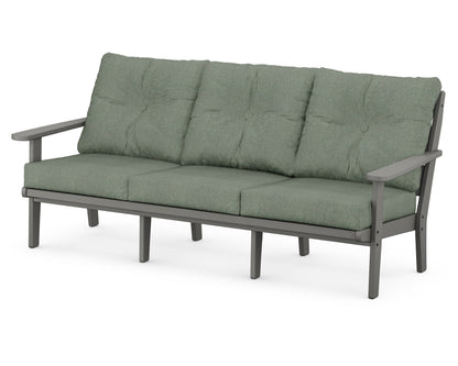 POLYWOOD® Lakeside Deep Seating Sofa in Slate Grey / Cast Sage