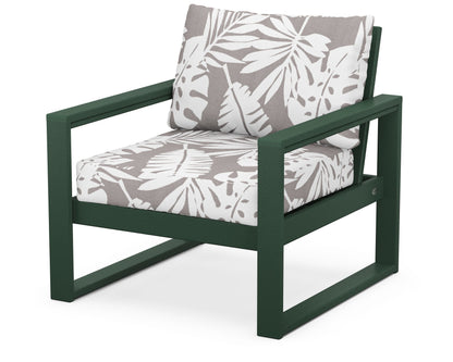 POLYWOOD® EDGE Club Chair in Green / Leaf Grey Mist