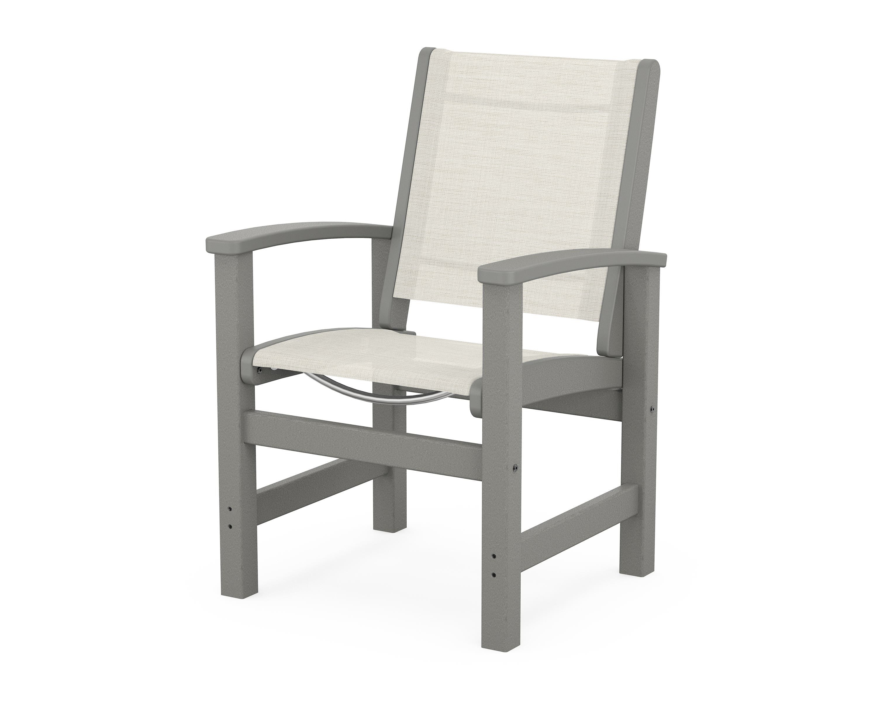 POLYWOOD® Coastal Dining Chair in Slate Grey / Parchment Sling