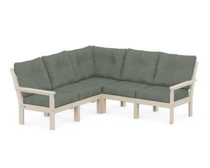 POLYWOOD® Vineyard 5-Piece Sectional in Sand / Cast Sage
