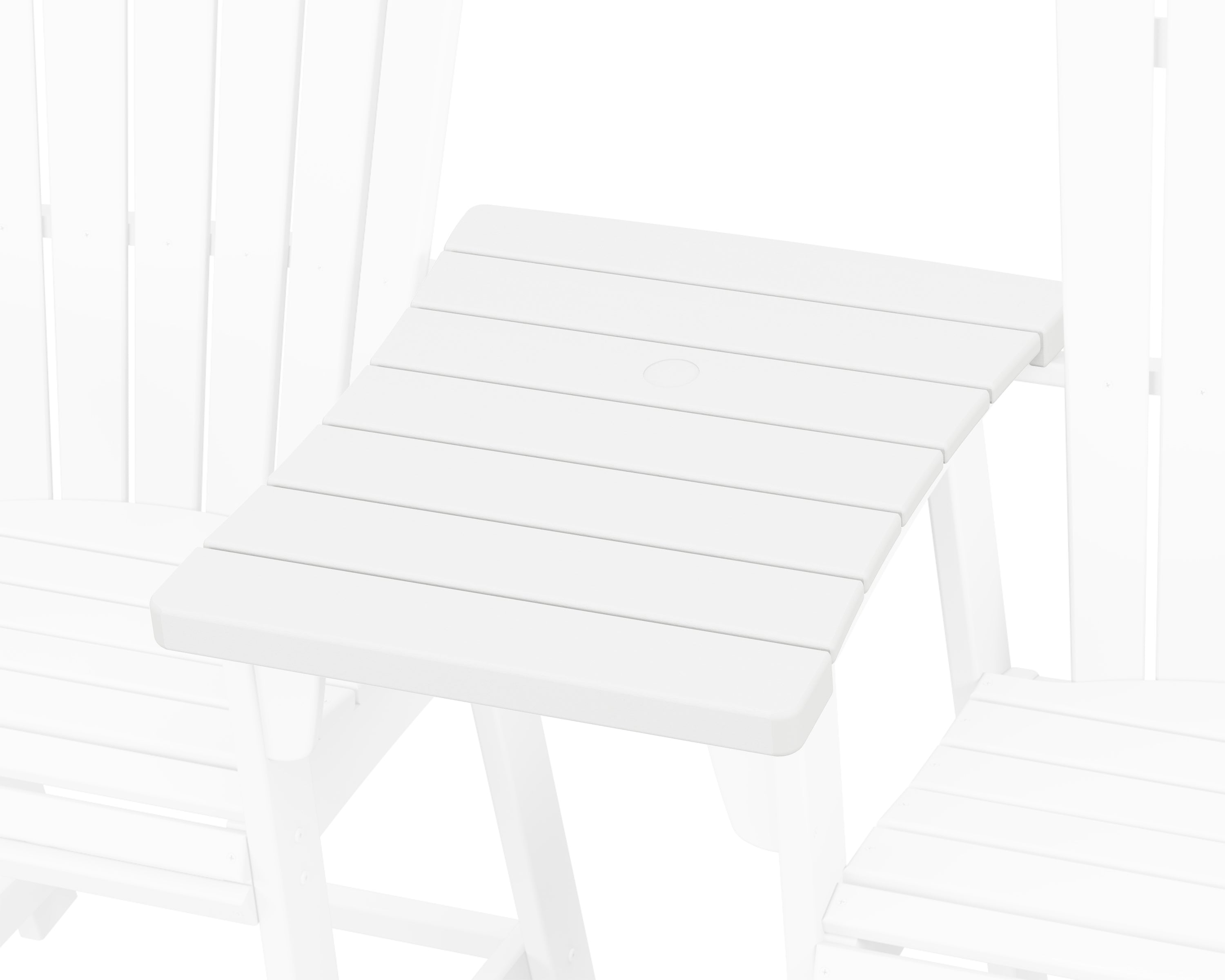 POLYWOOD® 600 Series Straight Adirondack Dining Connecting Table in White