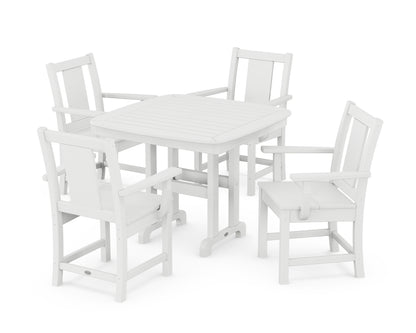 POLYWOOD® Prairie 5-Piece Dining Set in White