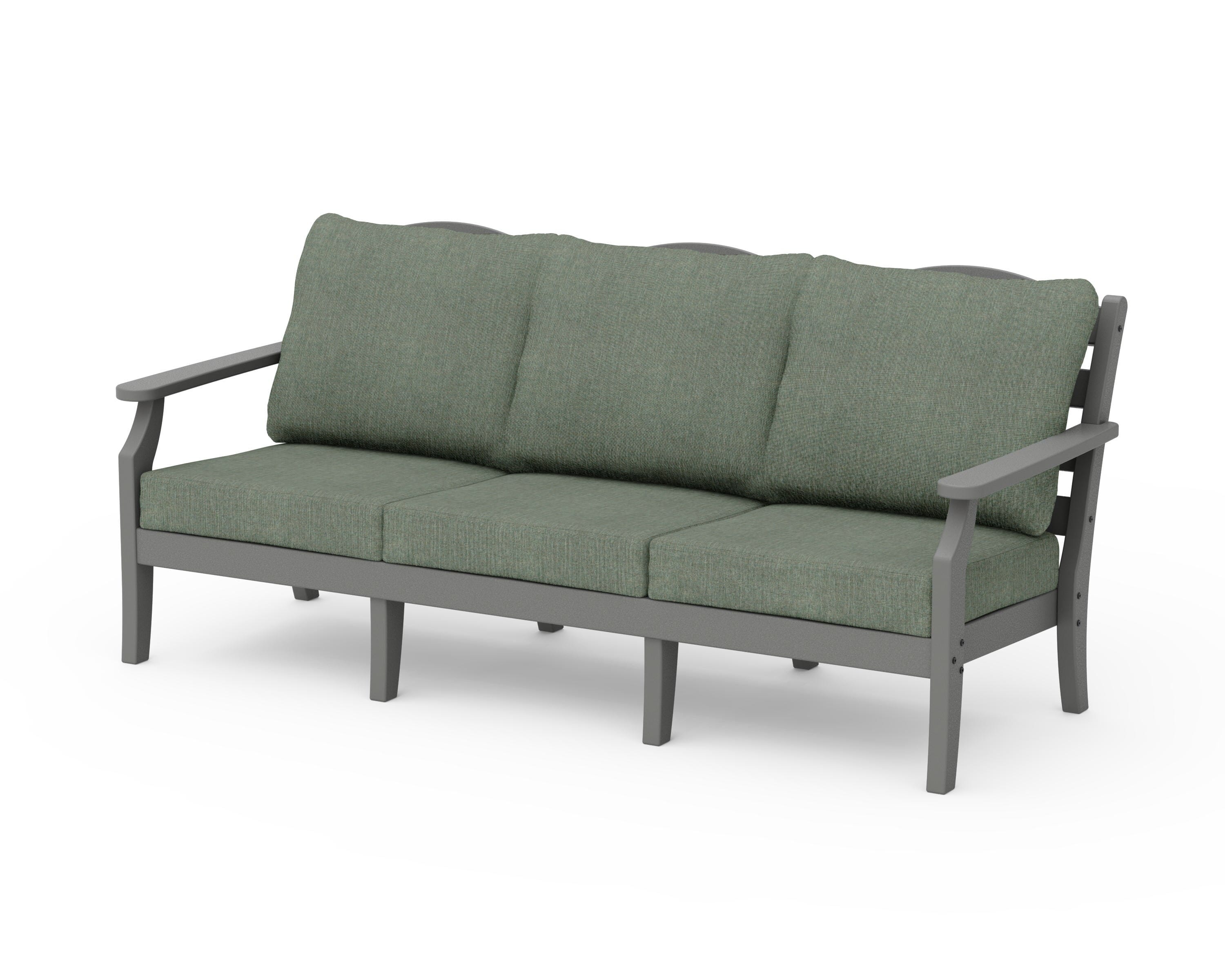 Draper James™ by  POLYWOOD® Savannah Deep Seating Sofa in Slate Grey / Cast Sage