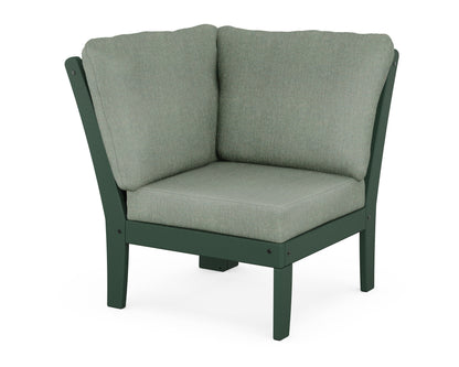 POLYWOOD® Braxton Modular Corner Chair in Green / Cast Sage