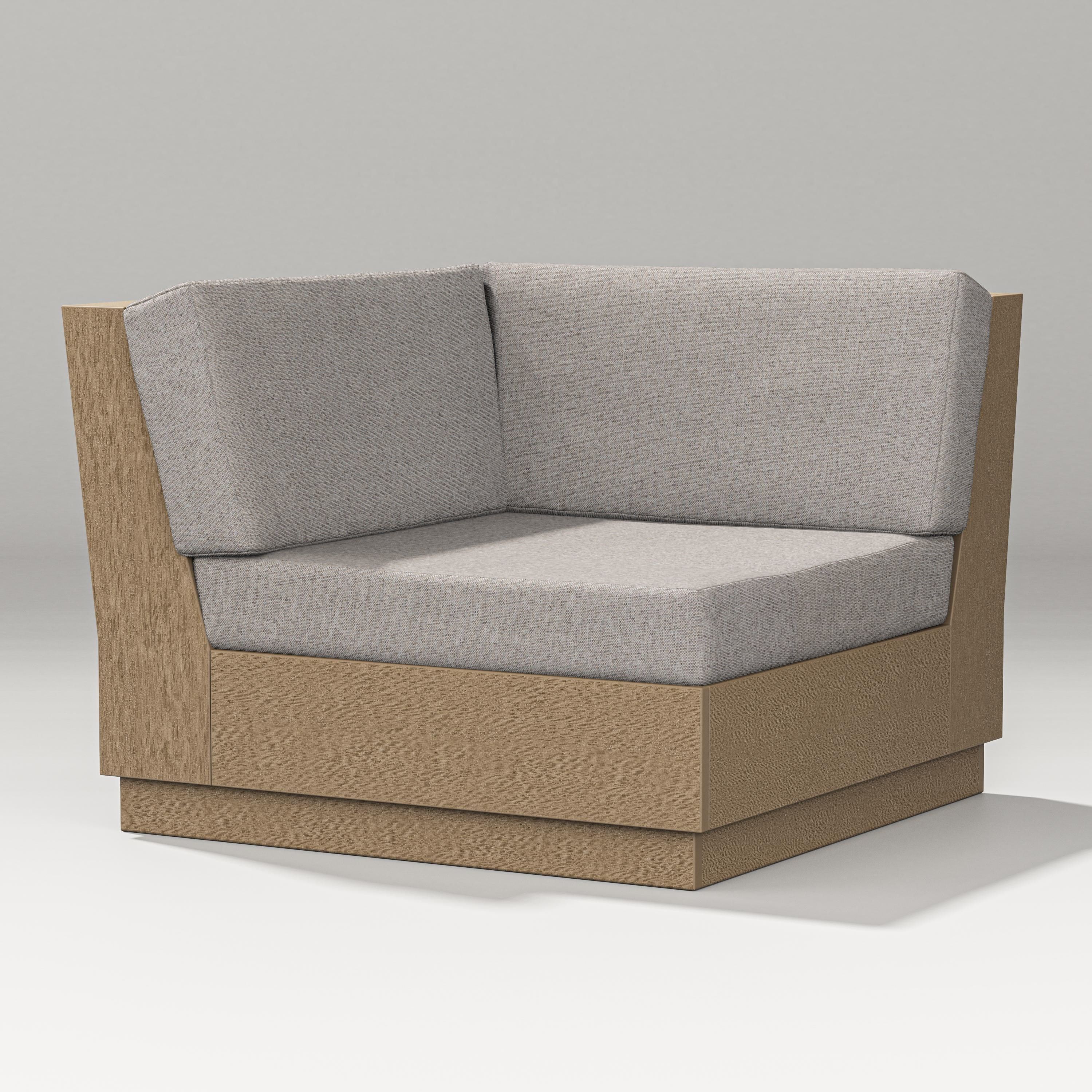 PW Designer Series Elevate Modular Corner Chair in Vintage Sahara / Weathered Tweed